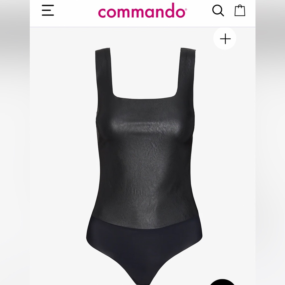 Commando Faux Leather Squareneck Body Suit